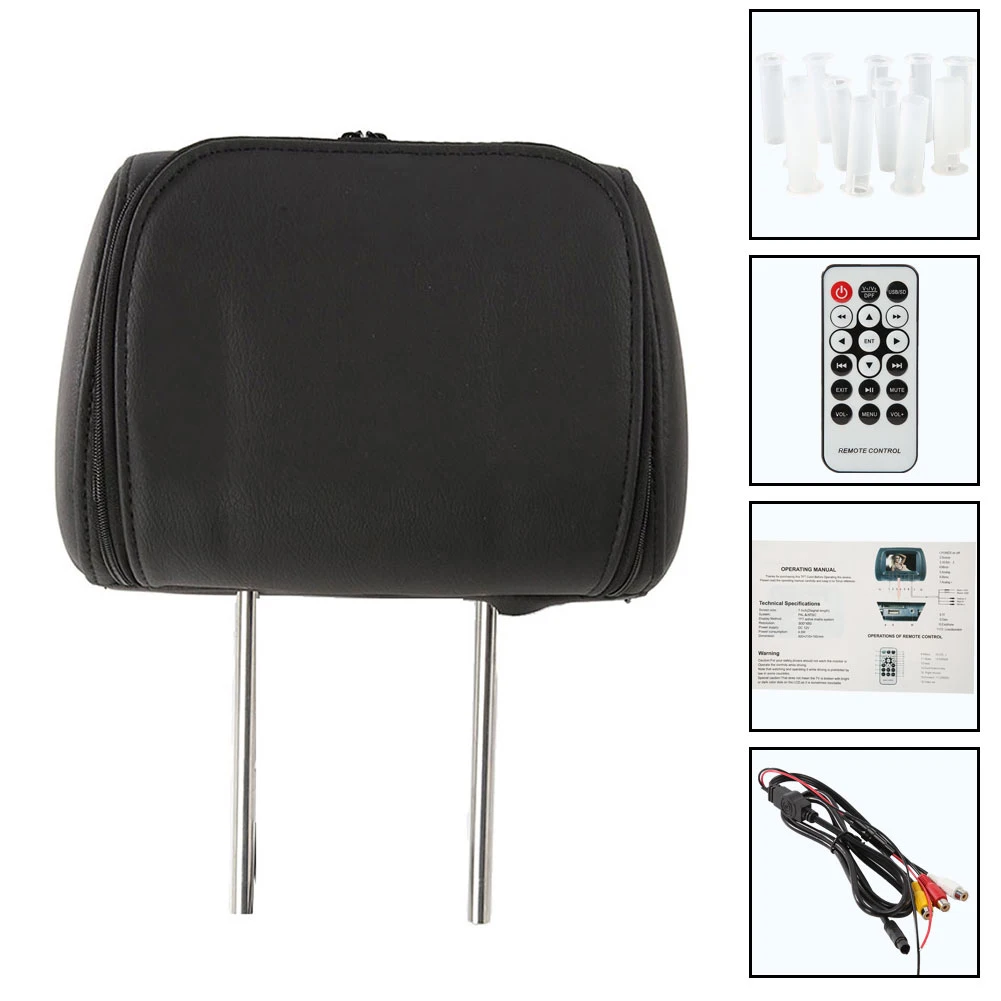 Universal 7 Inch Car Headrest Monitor Rear Seat Entertainment Multimedia MP3/MP4/FM/Video/Muisc/TF Card Player New hot boutique