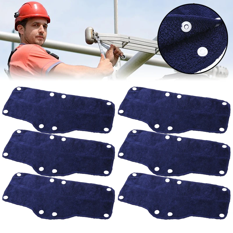 

6pcs Replacment Summer Comfort Worker Helmet Hard Hat Sweat Band Safety Sweat Band Outdoor Hard Hat Snap-On Type Accessories