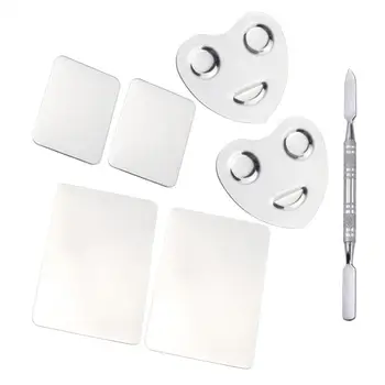 

1 Set/7pcs Nail Art Toning Plate Portable Practical Nail Art Tool Color Mixing Tray Nail Art Supplies for Female Women Ladies