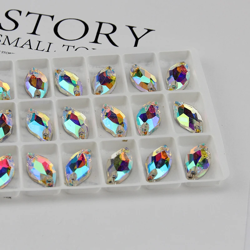 9*20 14*30 3254 diamond leaf sew on rhinestone S crystal flatback glass crystal Sewing Beads for Wedding,Dance dress decoration glass beads stone beads sewing stones