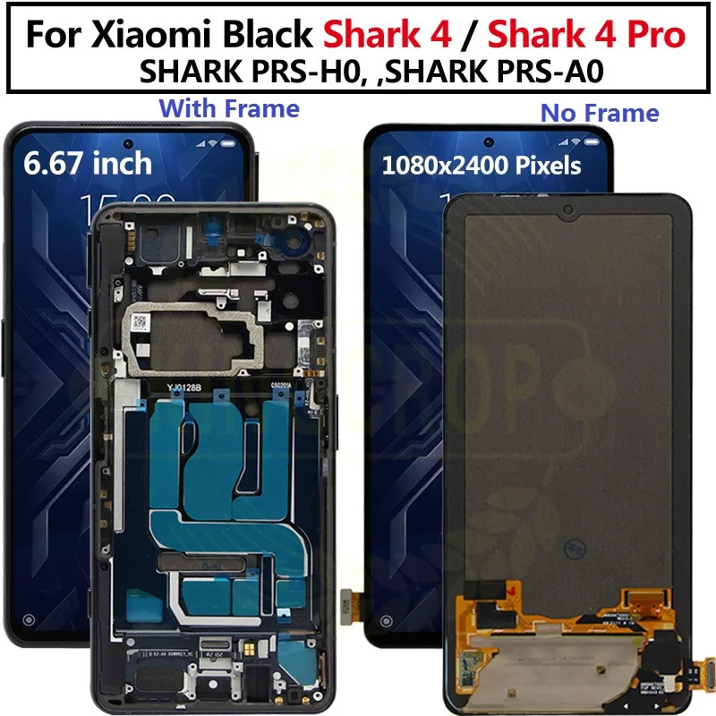 6.67'' AMOLED For Xiaomi Black Shark 4 LCD SHARK PRS-H0, PRS