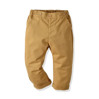 

Boy's Pants Button Trousers Summer Cotton Children's Khaki Casual Boys Pants with Pockets Kids Clothing Baby Boy Clothes Formal