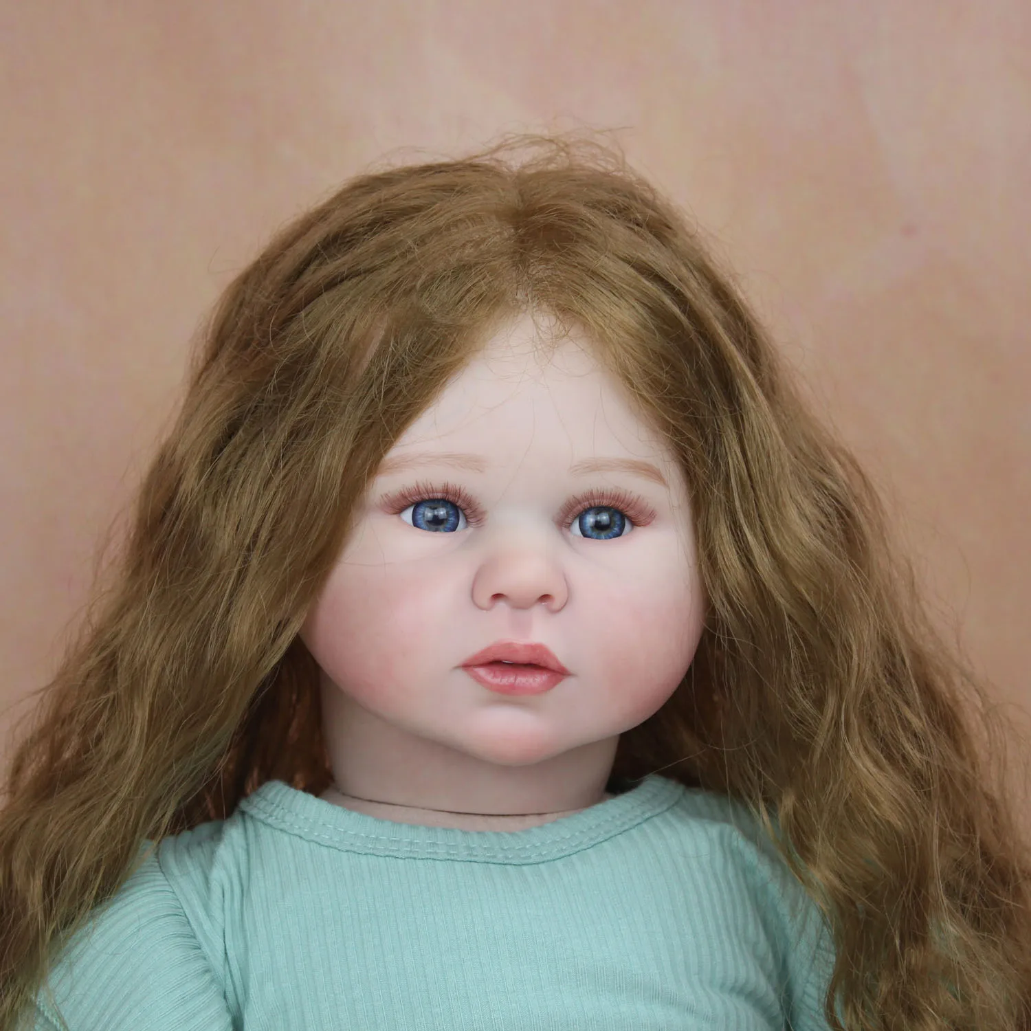70 CM 3D Paint Skin Soft Silicone Reborn Baby Girl Doll Toy Cloth Body Realistic Long Hair Alin Princess Toddler Dress Up Bebe 3
