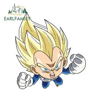

EARLFAMILY 13cm x 11.9cm For Chibi Super Saiyan Vegeta Dragon Car Stickers Decal Suitable For Any Flat And Smooth Clean Surface