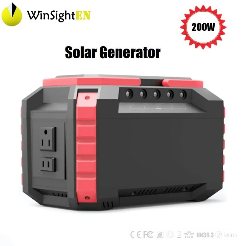 

Portable Solar Generator 222Wh LED Emergency Flashlights Portable PV Regulator LCD Dispaly Used for Home and Caravan