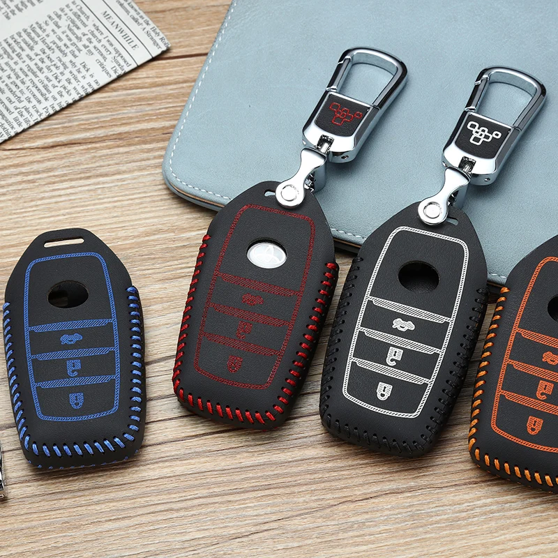 Luckeasy кожаный ключ чехол для toyota camry corolla 2012 rav4 prado 86 FJCruiser 2012 чехол key2y