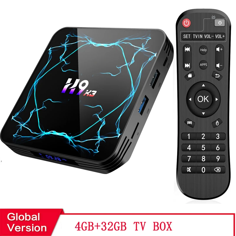 4G 32G TV BOX Android 9,0 ТВ приставка Amlogic S905X3 8K H.265 медиаплеер 3D видео Youtube Netflix 2,4G& 5,8G wifi 4 Гб ram 32 Гб 64 Гб телеприставка - Цвет: 4G 32G TV BOX