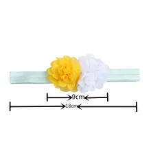 Стиль младенческой два контрастных цвета Мода цветок, шифон повязка для волос алиэкспресс Европа и Америка детская лента для волос