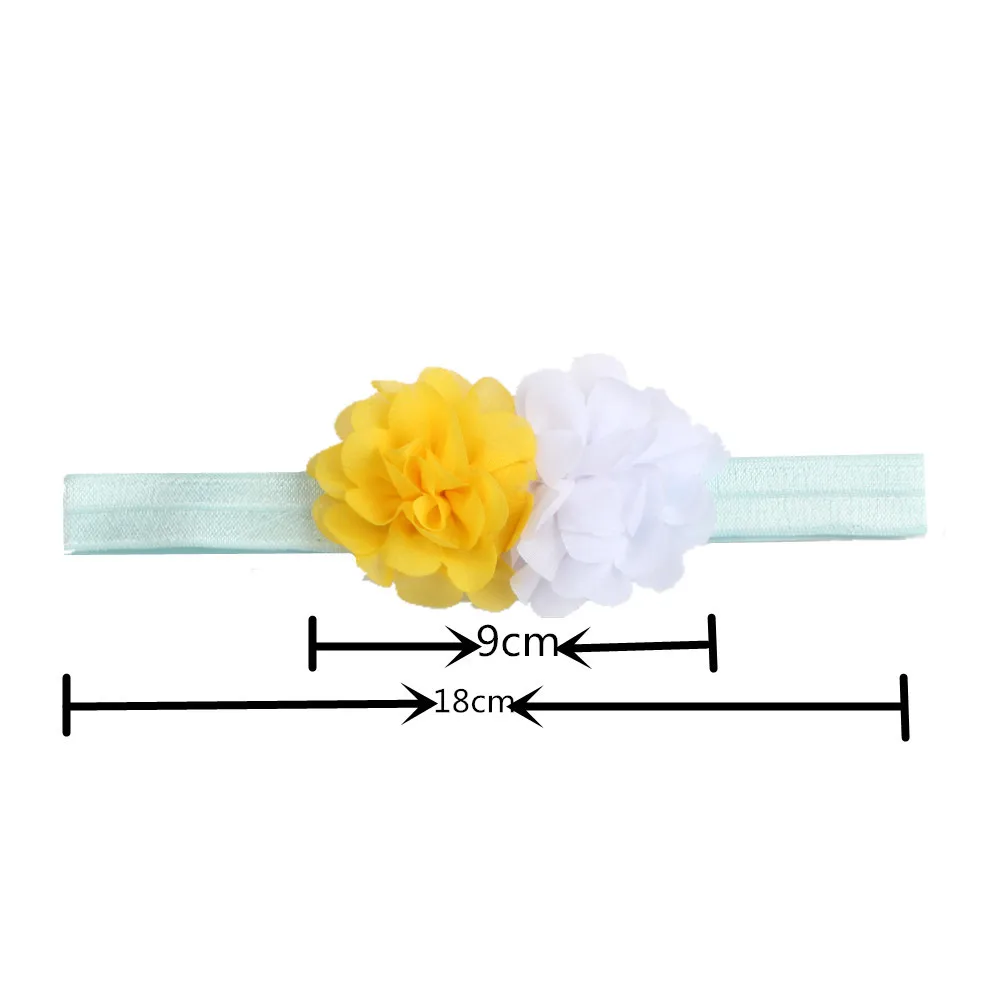 

2017 New Style Infant Two Contrast Color Fashion Chiffon Flower Hair Band AliExpress Europe And America CHILDREN'S Hair Ribbon