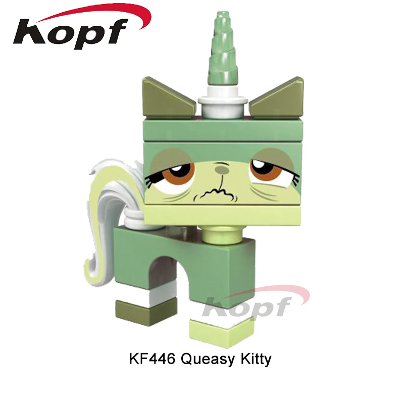 KF446 20Pcs No Box 20Pcs Supe Heroes Unikitty Angry Astro Queasy Biznis Kitty Wearing Glasses And Suit Building Blocks Children Toys KF8031 - Цвет: KF446 20Pcs No Box