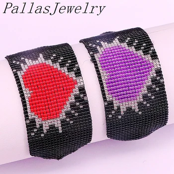 

5Pcs Miyuki Heart bracelet, beaded bracelet, women cuff bracelet jewelry