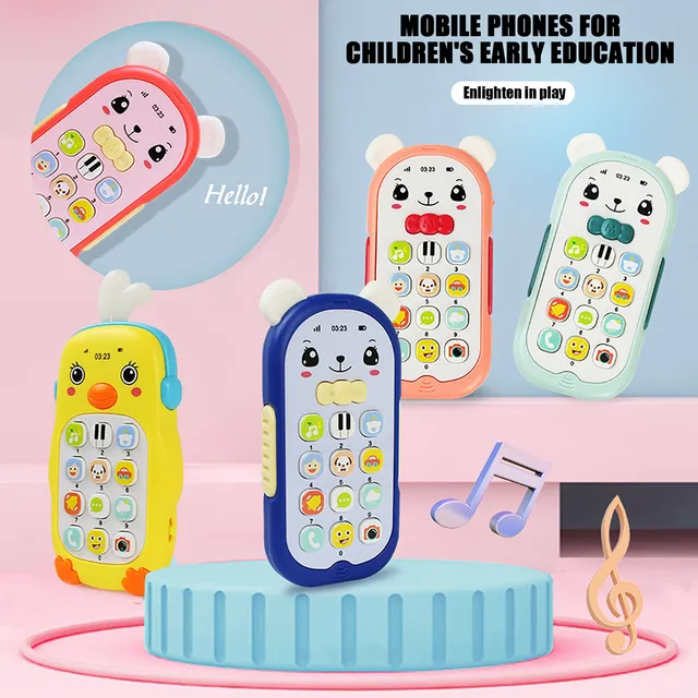 Baby Gutta-percha Toy Face Changing Music Mobile Phone Baby Toys Sleeping Artifact Simulation Telephone Early Educational Toy 5