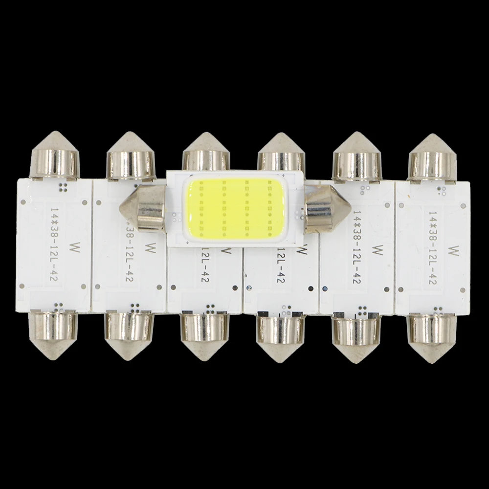 Ampoules LED Festoon 42mm 8LED Bleues - Lot De 2, Éclairage Intérieur Voiture Plaque Immatriculation