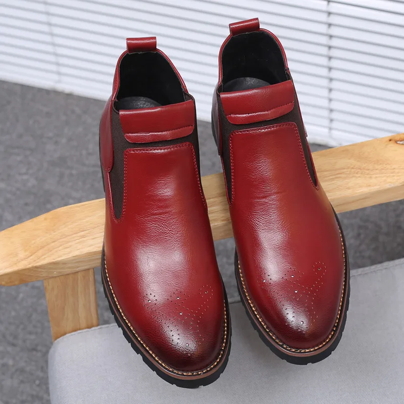 Г., высококачественные зимние ботинки челси модные мужские ботинки из натуральной кожи большой размер, Мужская Повседневная дышащая обувь для отдыха на плоской подошве