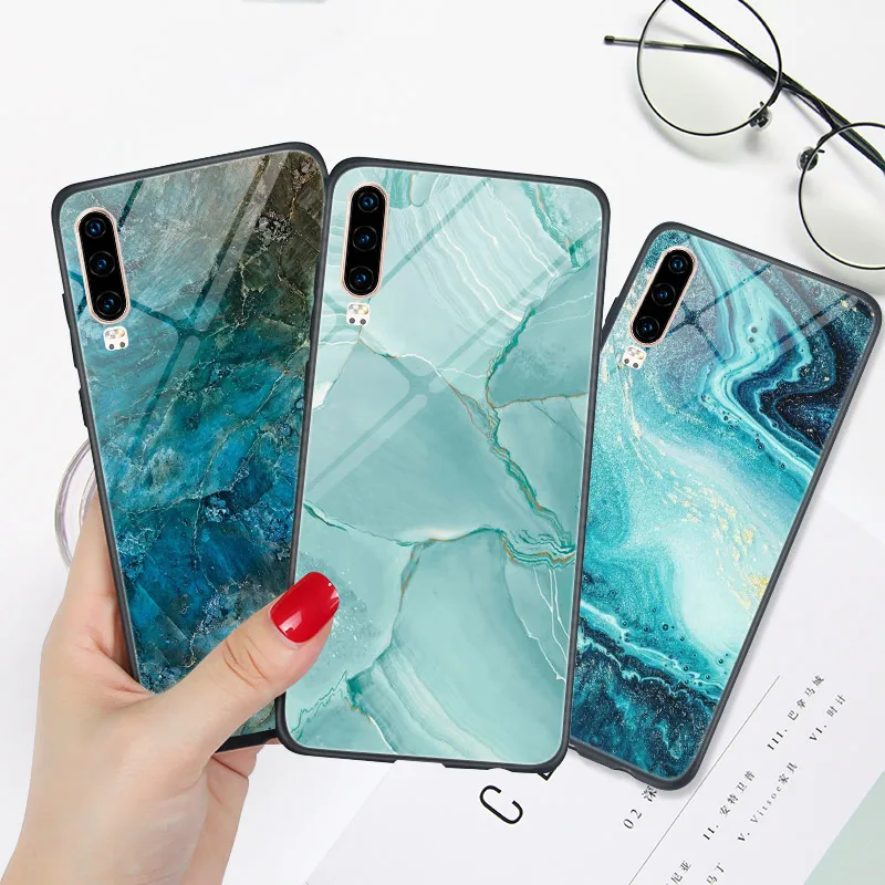 Мраморная задняя крышка для Huawei P30 Lite чехол P Smart Z 2018 2019 2020 Plus P9 2016 P10 P20 PRO Чехол