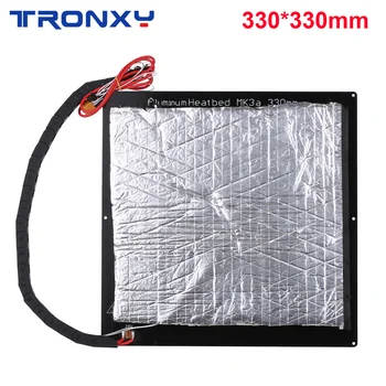 

Tronxy 24V 3D Printer Upgrade Hotbed MK3 Heating Platform Aluminum Plate 330*330*3mm with Wire and Insulated Cotton for X5SA