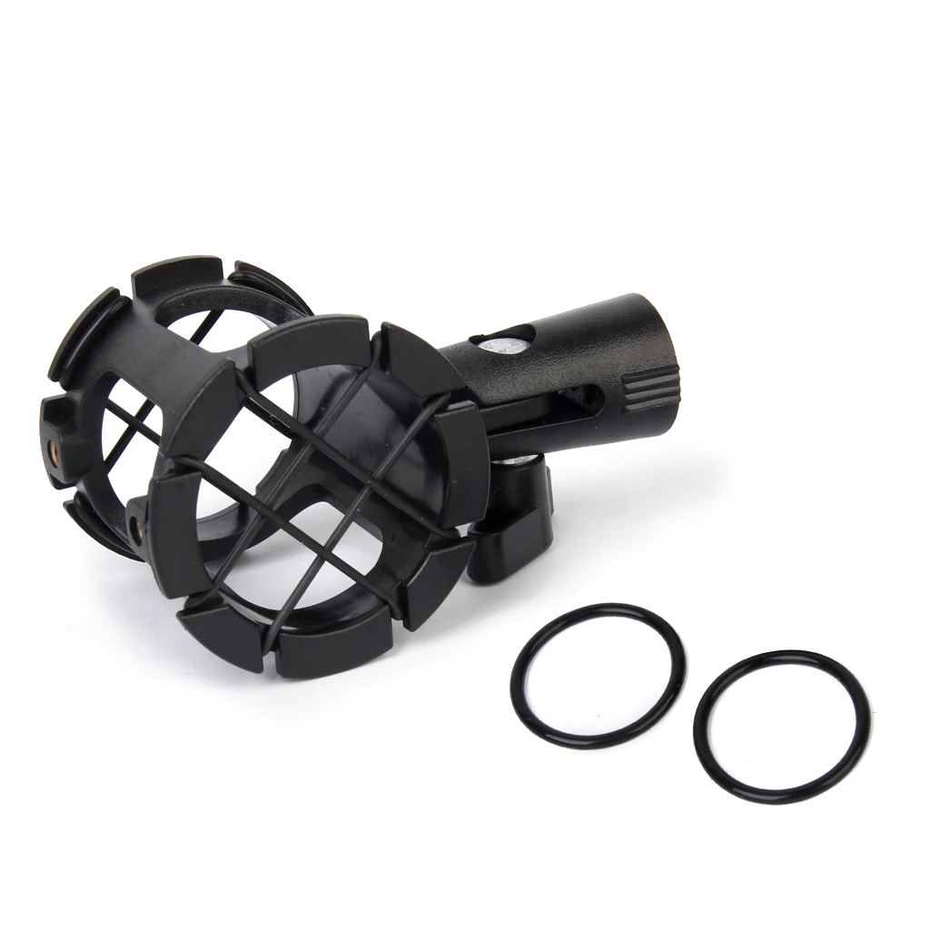 

4 Pieces Universal Microphone Shock Mount Adapter Clamp Clip Studio Condenser Mic Anti-Vibration Mic Stand