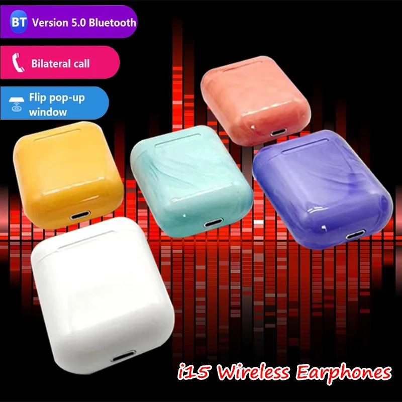 I15 TWS Bluetooth наушники беспроводные наушники смартфон Handsfree Мини спортивные наушники для Iphone Xiaomi Pods samsung