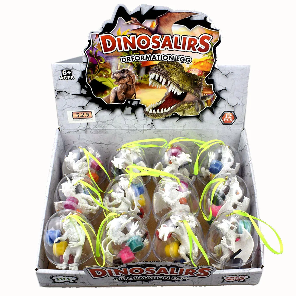 

Children'S Educational DIY Coloured Drawing Dinosaur Western Gargoyles Egg Graffiti Dinosaur Model Students Painted Dinosaur