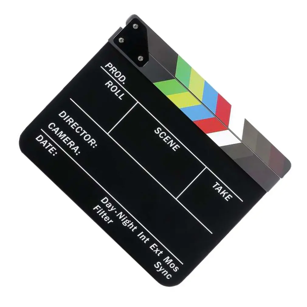 Director Video Scene Clapperboard Clapper Board Erase Director TV Movie Film Action Slate Clap Handmade Cut Prop
