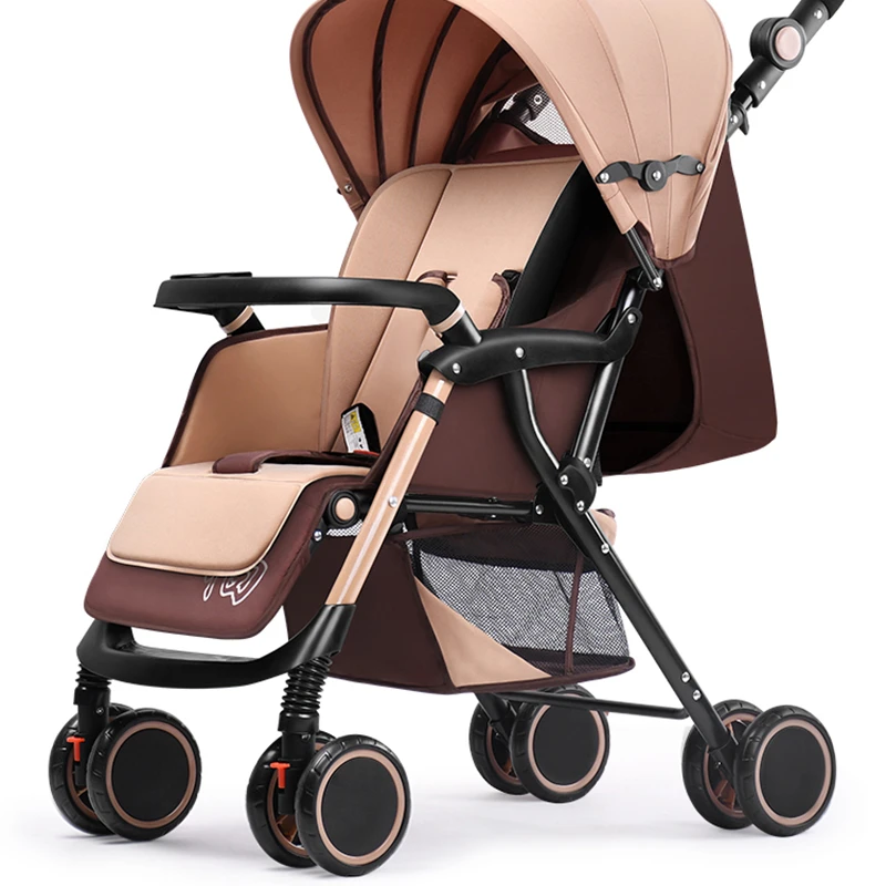 

Wisdom Music Stroller Can Sit Reclining Lightweight Folding Four-wheel Shock Newborn Baby Stroller Baby Stroller