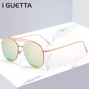 

iGUETTA Round Clear Sunglasses Women 2019 Sunglass Women Vintage Luxury Designer Sun Glasses Women High Quality UV400 IYJB632