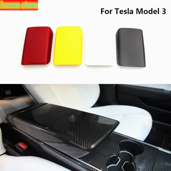 

Car Accessories for Tesla Model 3, internal central storage armrest cover ABS plastic beautifying, 4 color accessories -2019