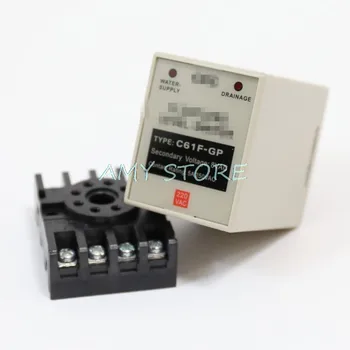 

C61F-GP AC 220V 380V 50/60 Hz 8 Pin Liquid Floatless Water Level Switch Relay Controller With socket PF083A/PYF083A Base