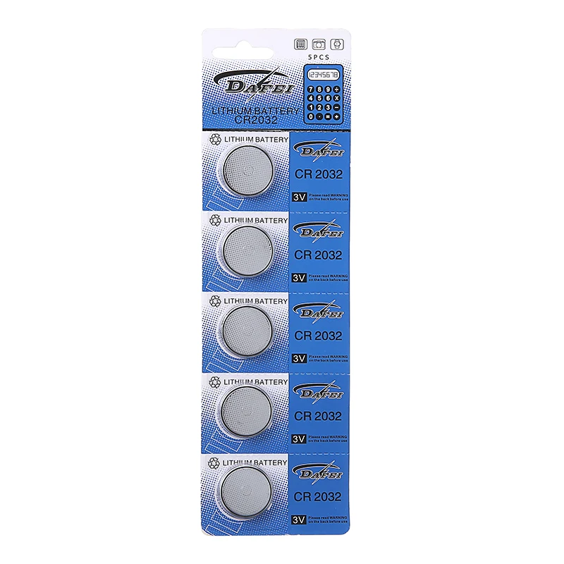 5 unids/lote CR2032 batería de botón 3 V, baterías para relojes calculadoras reloj accesorios de repuesto CR2032 baterías