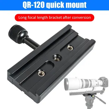 

QR-120 Universal Clamping Clamp+PU-120 Quick Release Plate 1/4'-3/8 inch Screw For Tripod&Monopod Length 120mm*Width 38mm