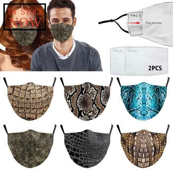 

Animal Print Washable Facemask Half Face Mouth Mask Cospaly Party Adults Cotton Dust Mouth Cover Reusable Face Mask Mascarillas
