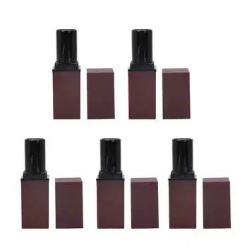 

Lipstick 5Pcs Empty Lip Balm Tubes DIY Lipstick Tube Lip Balm Bottle Case Cosmetic Bottle Container Red Purple Long-Lasting