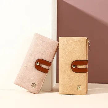 

Long money clip clutch bag money solid wallet high-capacity women's wallets hasp wallet women multi card wallet PU money purse