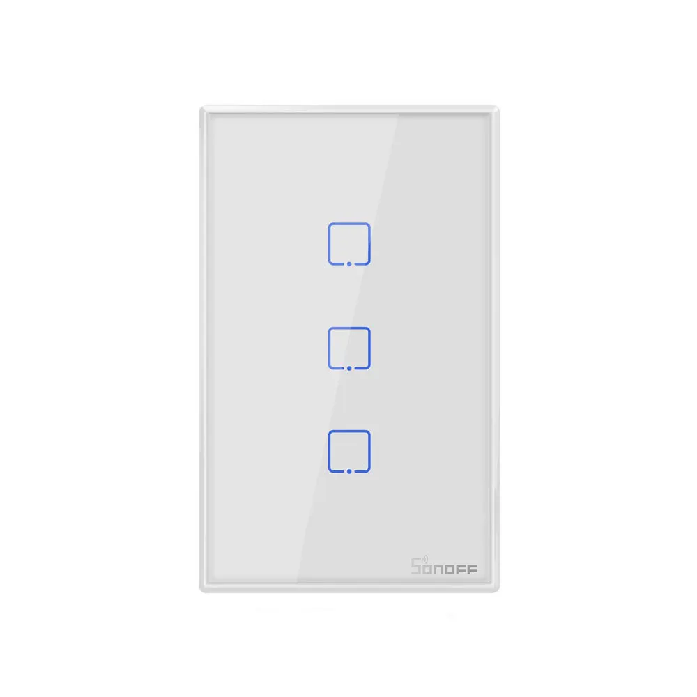 Интеллектуальный выключатель света Sonoff T2 1/2/3 интеллектуальная беспроводная(Wi-Fi) Беспроводной Панель сенсорный настенный выключатель Retome Ctrl