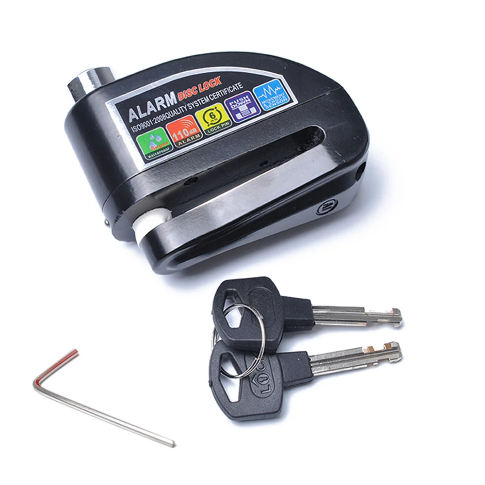 

Universal Motorcycle 6 mm Anti-theft Lock B-class Lock Core 110dB Alarm Waterproof Disc Brake Security Safety Siren Lock