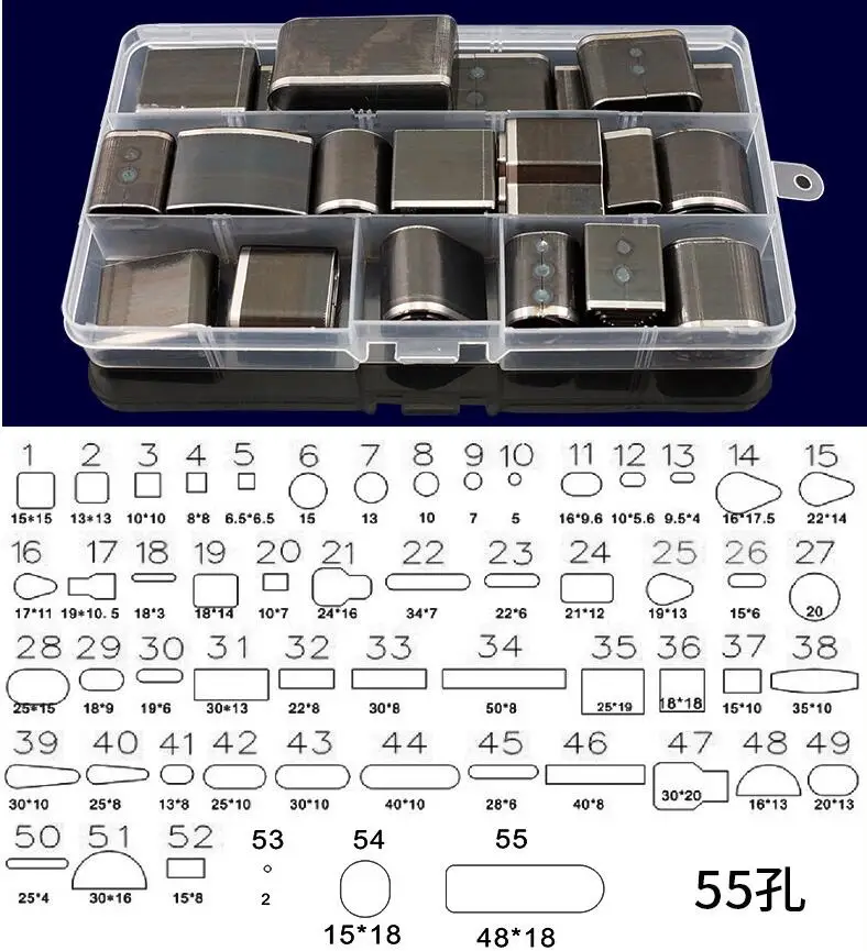 24-55 шт. Дырокол из высокоуглеродистой стали с круглым отверстием DIY Handmad пояс пробивные инструменты кожа полый сверление для шитья кожевенное ремесло