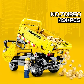 

BLOCK City Engineering Bulldozer Crane Technic Car Truck Excavator Roller Building Blocks bricks Construction Toys