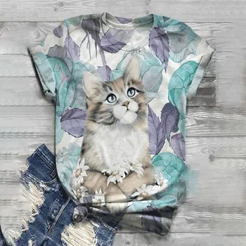 

Plus Size Harajuku Tops Women Tshirts Summer Short Sleeve 3d Animal Printed T Shirt O-neck Tshirt Tops Tee T-shirt Women Clothes