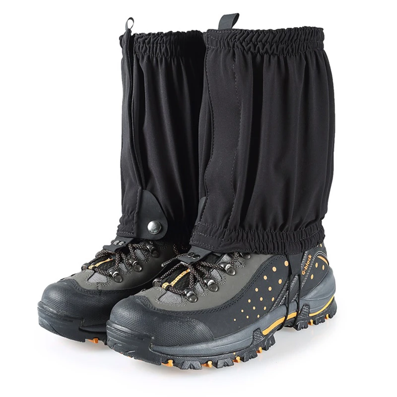 Polainas cubierta de zapatos para acampar, senderismo, escalada, esquí, botas impermeables, de piernas de nieve para senderismo al aire libre|Coderas y rodilleras| -