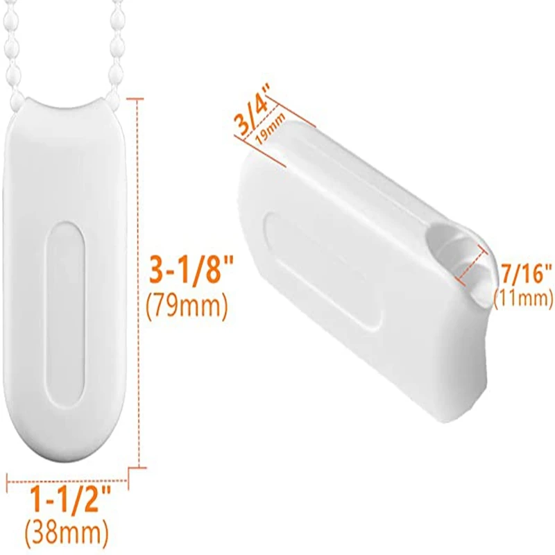 Cord Weight Spare 2pcs for Vertical Blind, Roller Blinds Window Shutter White Plastic Safety Handle Tensioner Device Blinds 2
