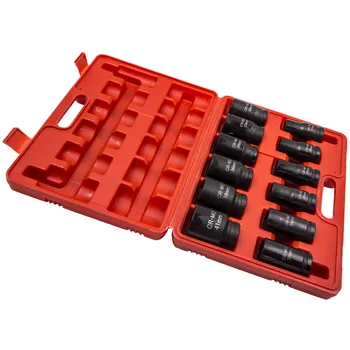 

Deep Impact Sockets Axle Nut Removal Tool 6 Point 3/4" Drive 17 24 32 38 mm Set