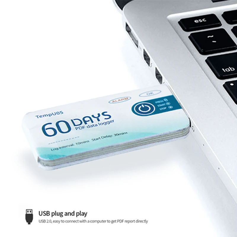 Новейший USB Регистратор температуры регистратор данных одноразовый 60 дней записи 1000 отсчетов