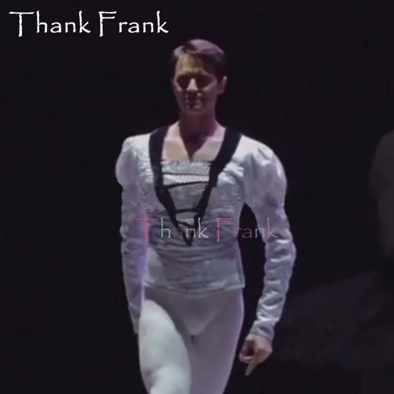 Swan Lake Male Prince Ballet Top Custom Made Men Long Sleeve Dance