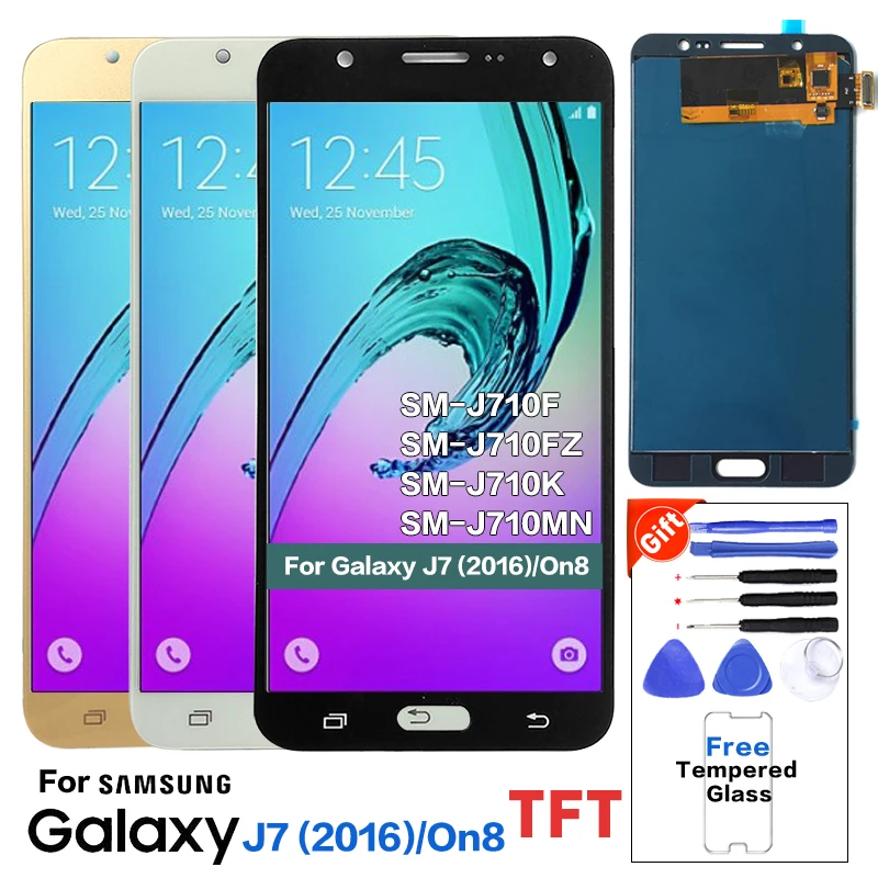 Для Samsung Galaxy J7 2016 SM J710F дисплей ЖК экран Замена для On8 J710FZ J710K J710MN мобильный телефон