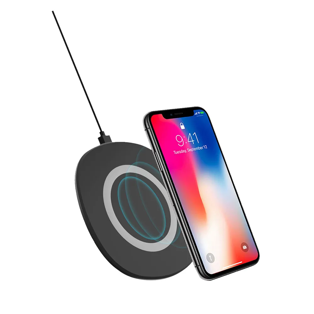  Fast Charging Pad Qi Wireless Charger for Samsung Note 8 S8+ for IPhone X/8 ABS+PC 5W7.5W10W Wirele