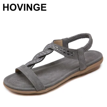 

HOVINGEWomen Sandals 2020 Woman Shoes Flat Sandals Women Rhinestones Sandals Ladies Shoes Summer Beach Sandalias de Verano para