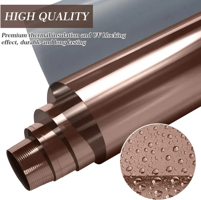 Sun Blocking Reflective Window Film One Way Mirror Self Adhesive Privacy Glass Tint Heat Control UV Rejection Black Silver Brown