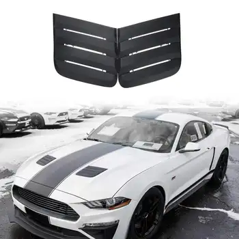 

1 Pair Black Hood Vent Heat Extractors Air Intake Trim Sticker Cover For Ford For Mustang GT Ecoboost 2019