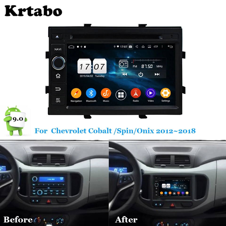 

Car radio Android multimedia player 4G RAM For Chevrolet Cobalt Spin Onix 2012~2018 Car touch screen GPS Support Carplay