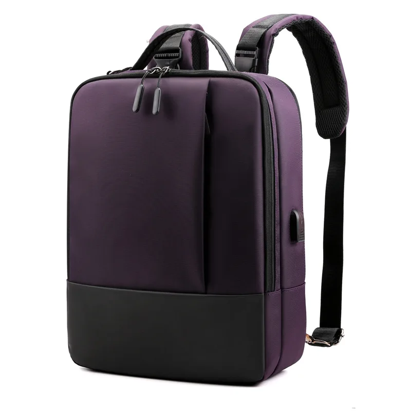 purple Новая сумка через плечо мужская деловая сумка для компьютера простая модная вместительная дорожная сумка рюкзак для ноутбука рюкзак Противоугонный рюкзак - Цвет: purple
